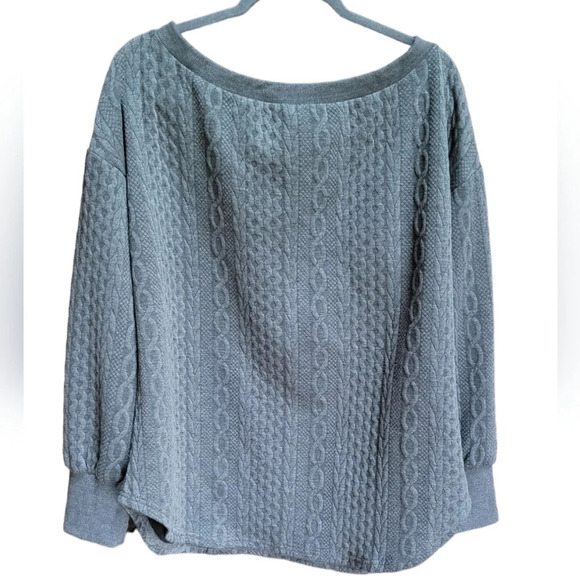 NWOT CABLE TEXTURE SWEATSHIRT - Picture 7 of 8